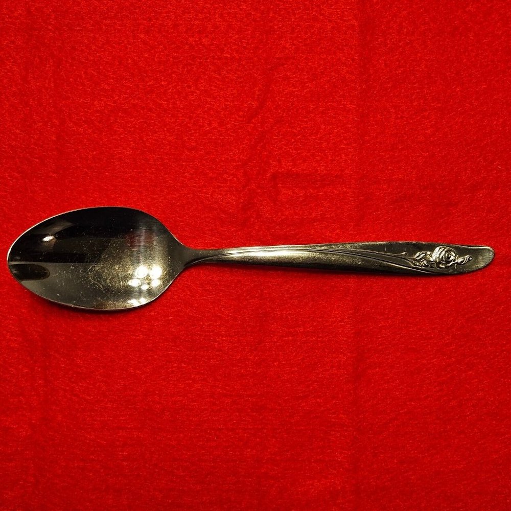 Oneida ROSEANNE Rose Petal Stainless Flatware Tablespoons Floral 7 1/4” Lot of 6 - Picture 7 of 10